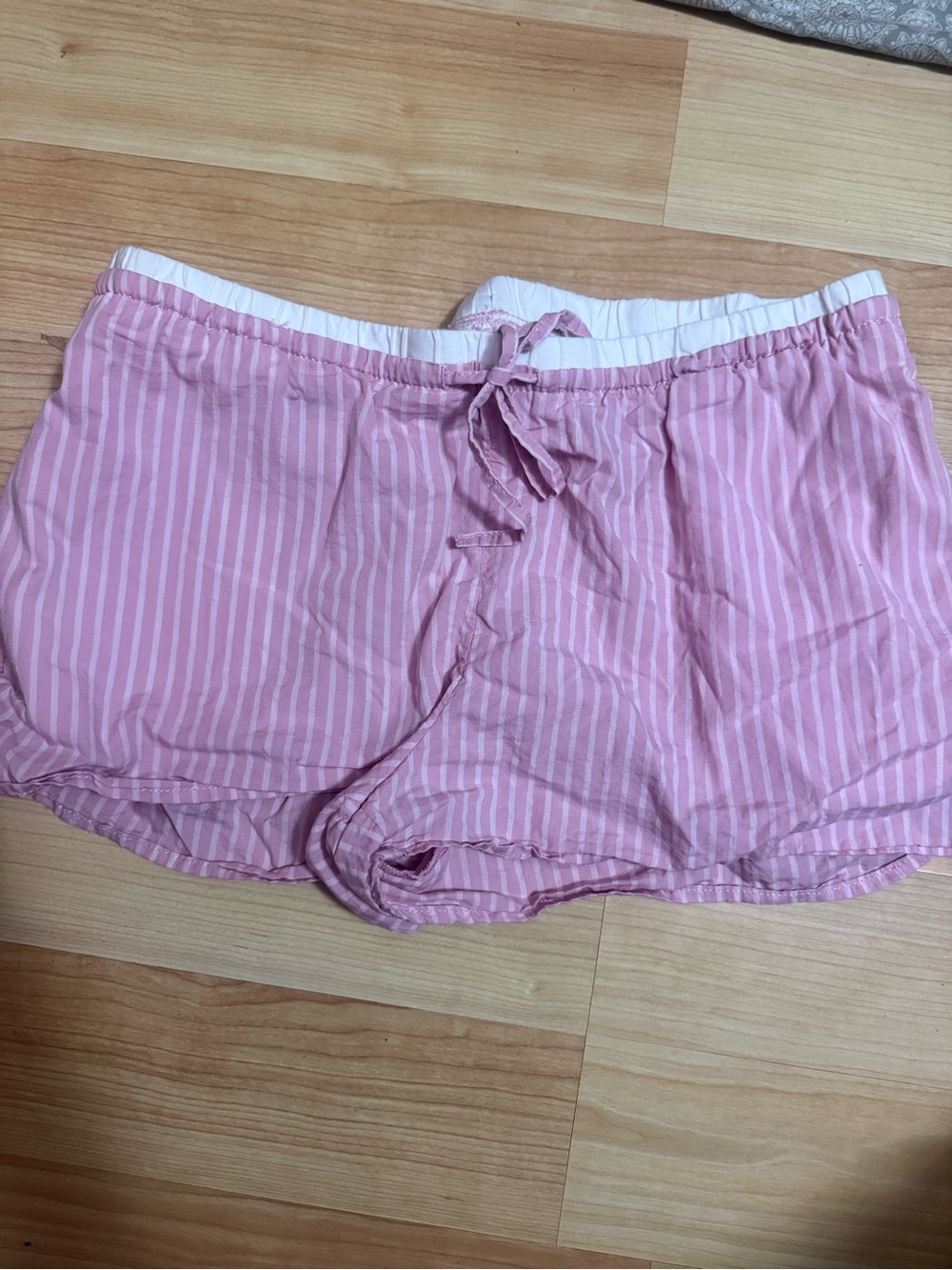 Women's Pink Stripe Cotton Sleep Shorts
